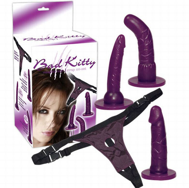 Страпон Bad Kitty, 3 ділдо (08931000000000000) - зображення 1