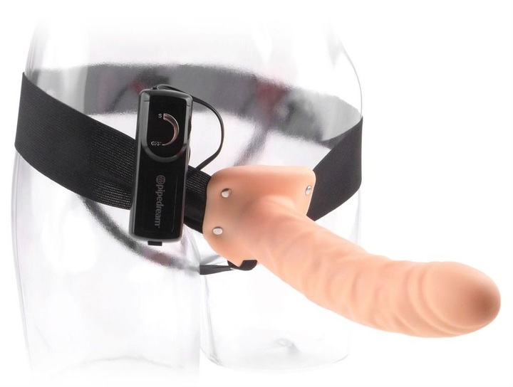 Страпон Fetish Fantasy Series 8" Vibrating Hollow Strap-On цвет телесный (15511026000000000) - изображение 3