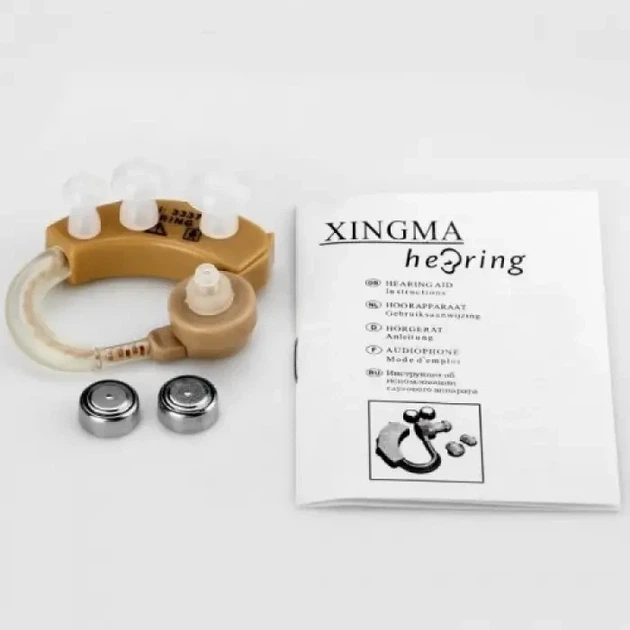 Слуховий апарат Xingma XM-909E заушний підсилювач слуху Повний комплект - зображення 5