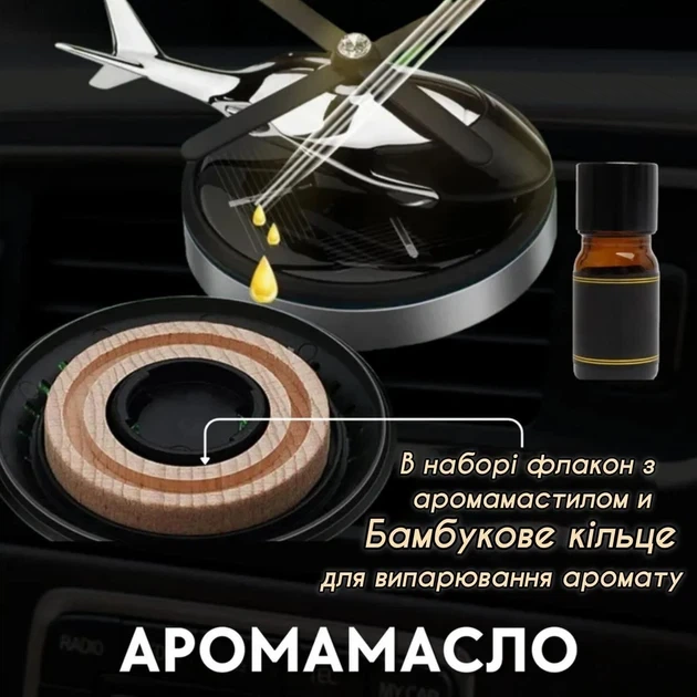 Автомобільний багаторазовий GREY ароматизатор вертоліт для авто парфум в машину пахучка салону - зображення 5
