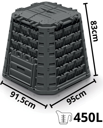 Компостер садовий 450л Prosperplast EVOGREEN VARIO, IKEL450C - Фото 2 Компостер садовий 450л Prosperplast EVOGREEN VARIO, IKEL450C - зображення 2