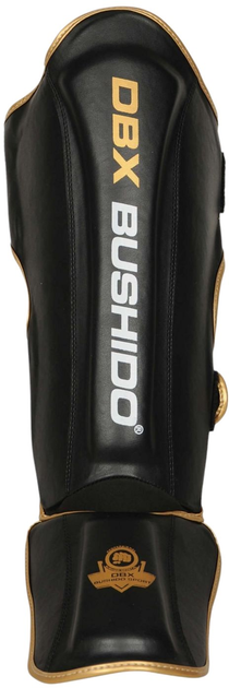 Ochraniacze piszczele i stopy Bushido SP-10v4 M Black/Gold (5902539015966) - obraz 4