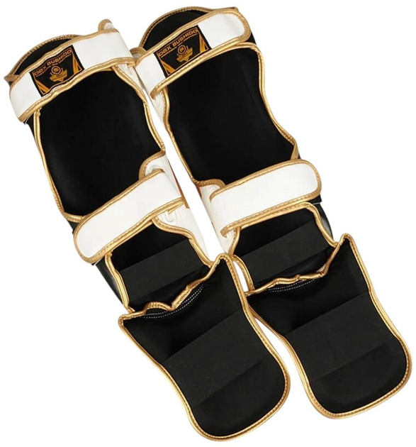 Ochraniacze piszczele i stopy Bushido SP-10v5 M White/Black/Gold (5902539018363) - obraz 5