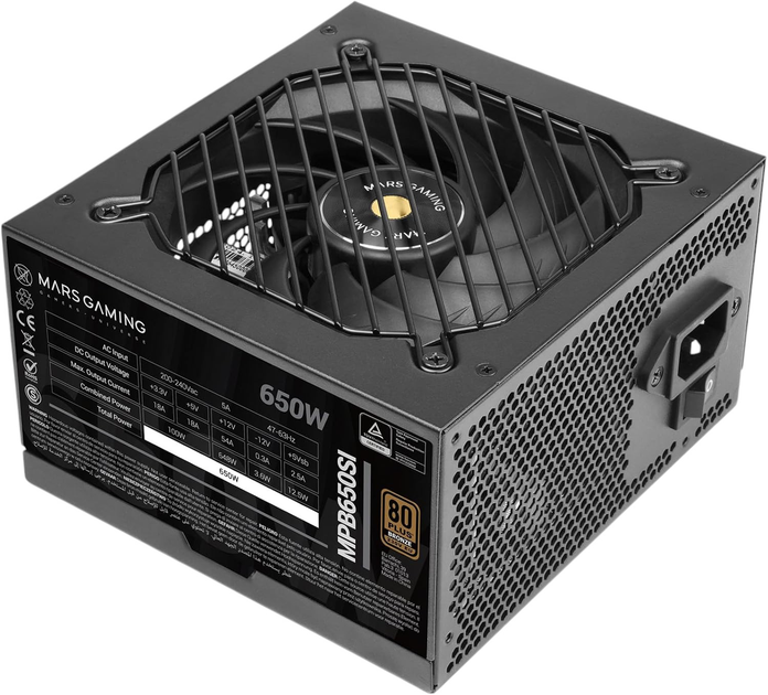 Zasilacz Tacens Mars Gaming MPB650SI 650W Black (TACMARS-MPB650SI) - obraz 1