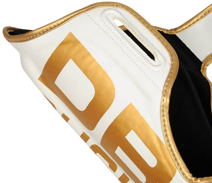 Ochraniacze piszczele i stopy Bushido SP-10v5 XL White/Black/Gold (5902539018387) - obraz 7