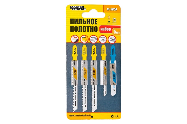 Полотно пильне для лобзика Mastertool набір дерево-пластик-метал (5 шт.) (14-2850) - зображення 2