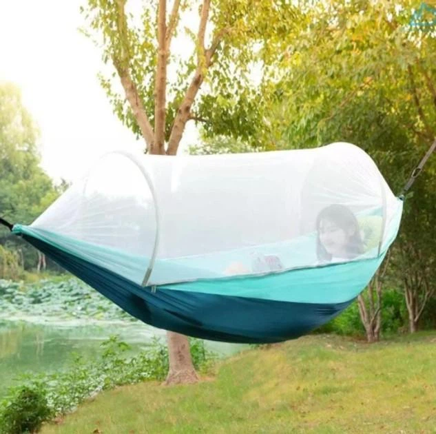 Гамак Early Wind Outdoor Parachute Cloth HW070202 (270 x 140cm) Бірюзовий - зображення 2