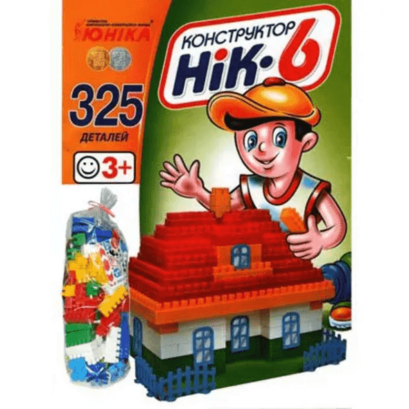 Конструктор НІК-6 Юніка 325 деталей із великими блоками 0934 - Фото 5 Конструктор НІК-6 Юніка 325 деталей із великими блоками 0934 - зображення 5