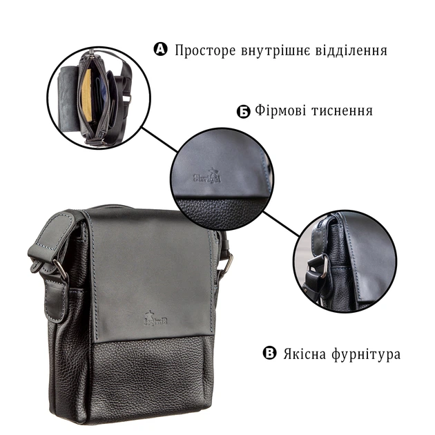 Мужская вертикальная сумка через плечо комбо SHVIGEL из натуральной кожи черного цвета (bg111fash74) - Фото 8 Мужская вертикальная сумка через плечо комбо SHVIGEL из натуральной кожи черного цвета (bg111fash74) - изображение 8