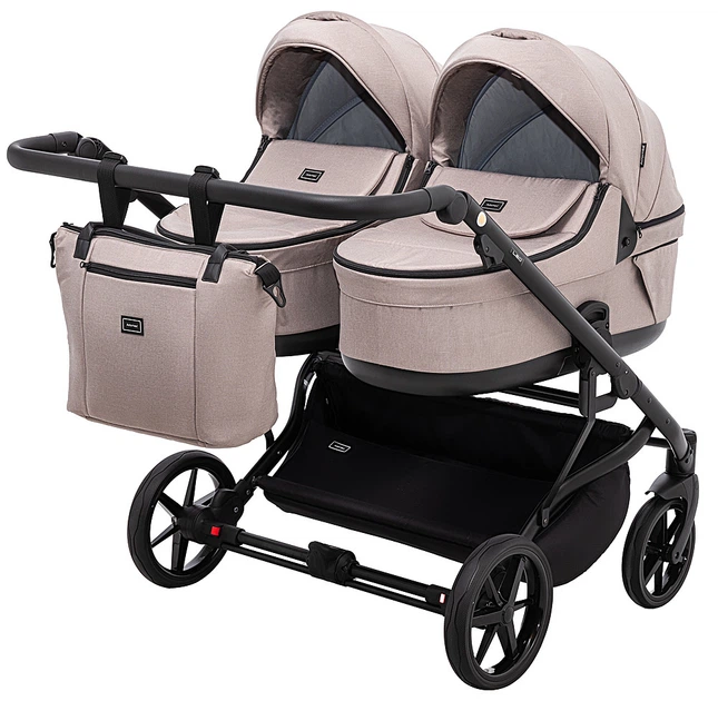Коляска 2 в 1 для двойни Adamex Leo Duo Tip TK-72 капучино - изображение 2