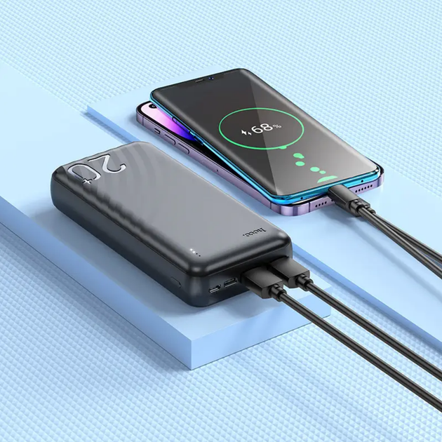 Павербанк HOCO J123A 20000mAh 2USB Черный - изображение 5