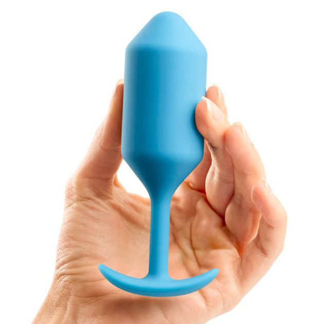 Профессиональная анальная пробка B-Vibe Snug Butt Plug 3 цвет голубой (21793008000000000) - изображение 2