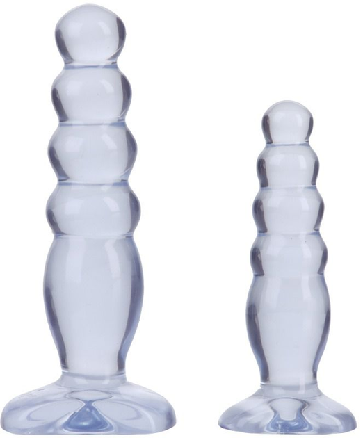 Комплект из 2х анальных пробок Doc Johnson Crystal Jellies Anal Delight Traner цвет прозрачный (12651041000000000) - изображение 1