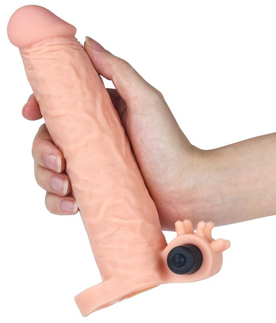 Насадка на пенис с вибрацией Pleasure X-Tender Series Perfect for 5-6.5 inches Erect Penis цвет телесный (18912026000000000) - изображение 2