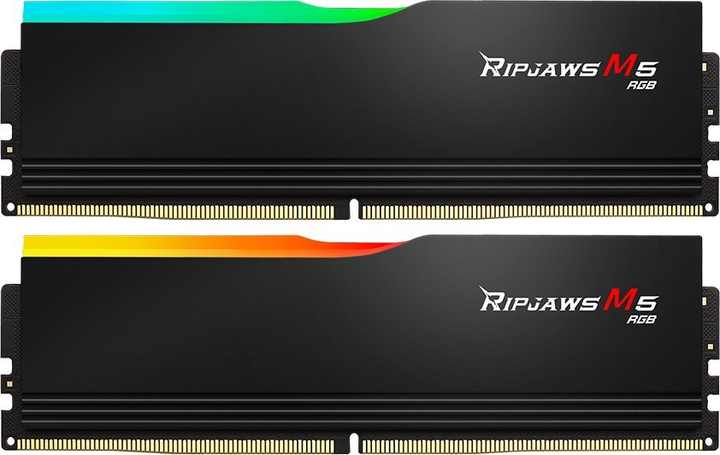 Pamięć RAM G.Skill DDR5-5200 65536MB PC5-41600 (Kit of 2x32768) Ripjaws M5 RGB Black (F5-5200J4040A32GX2-RM5RK) - obraz 1