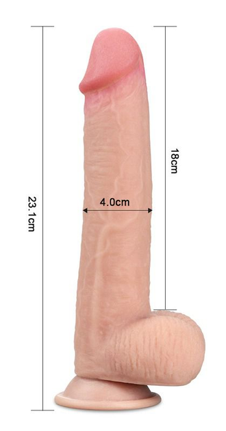 Фаллоимитатор Lovetoy Sliding Skin Dual Layer Dong 8 Inch (20547000000000000) - изображение 5