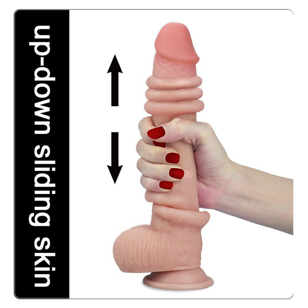 Фаллоимитатор Lovetoy Sliding Skin Dual Layer Dong 8 Inch (20547000000000000) - изображение 6