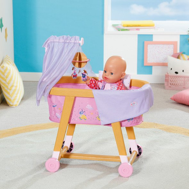 Kołyska łóżeczko dla lalek Baby born Zapf Creation 829981 (4001167829981) - obraz 9