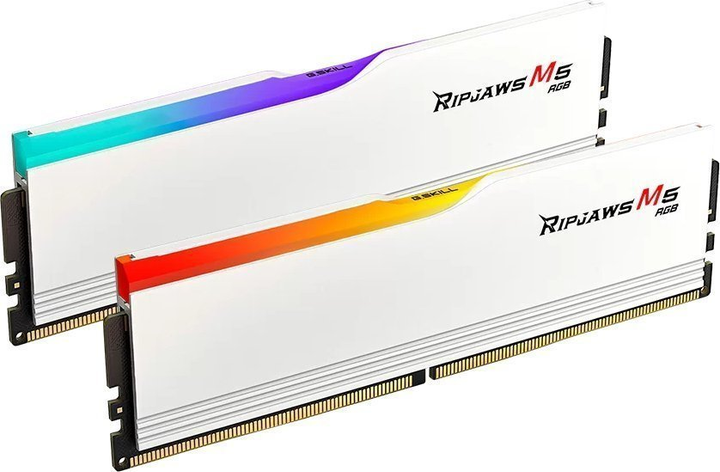 Pamięć RAM G.Skill DDR5-6000 32768MB PC5-48000 (Kit of 2x16384) Ripjaws M5 RGB White (F5-6000J3040F16GX2-RM5RW) - obraz 3