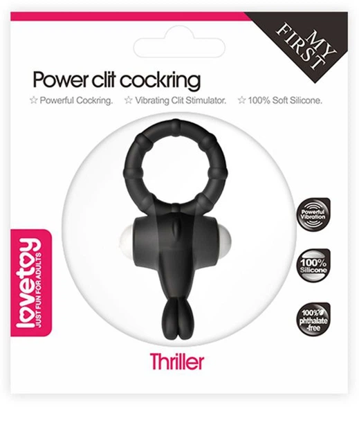 Эрекционное кольцо со стимулятором клитора Power Clit Cockring Thriller цвет черный (16881005000000000) - изображение 5
