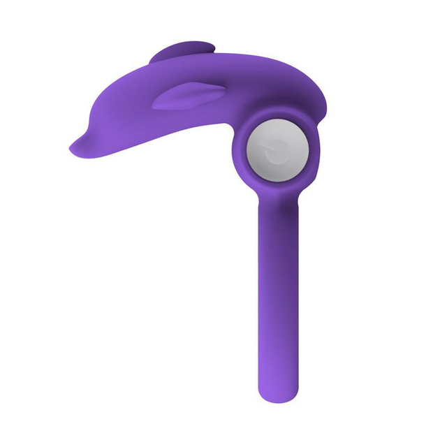 Ерекційне кільце з вібрацією X-Basic Dolphin Silicone Cockring колір фіолетовий (13178017000000000) - зображення 3