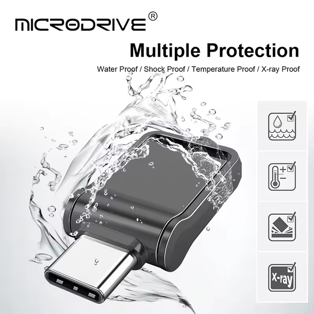 Двухсторонняя флешка USB и Type-C флешка Microdrive 64GB - изображение 4