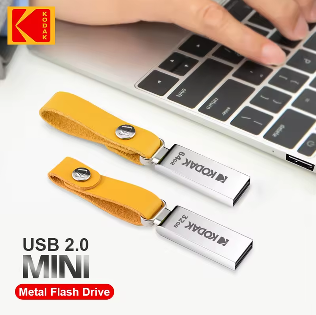 Флешка брелок USB 2.0 металлический Kodak K122 64 Gb - Фото 4 Флешка брелок USB 2.0 металлический Kodak K122 64 Gb - изображение 4