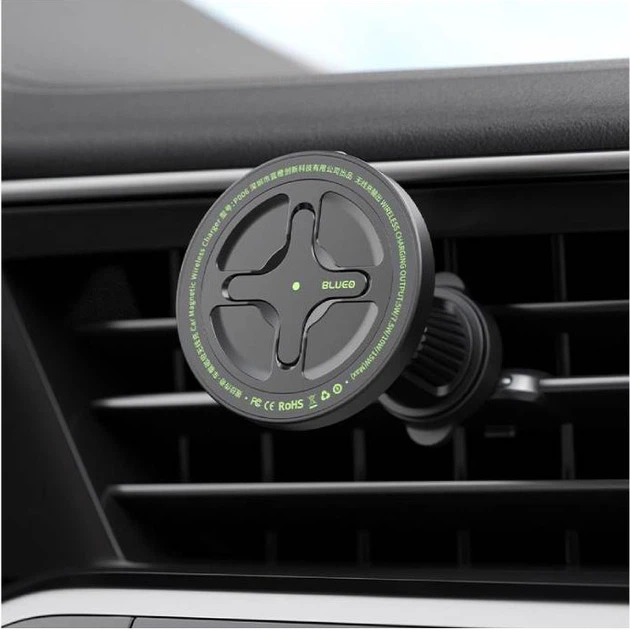 Автодержатель Blueo Ape Legend Car Mount Magnetic Wireless Charger Black (BC5955B) [97410] - изображение 2