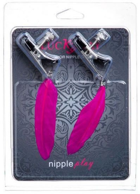Зажимы на соски Lucky Bay Nipple play с плоскими перышками цвет розовый (21948016000000000) - изображение 1