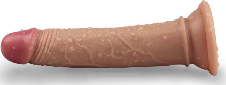 Фаллоимитатор Lovetoy Dual-Layered Platinum Silicone Nature Cock 7 цвет телесный (19581026000000000) - изображение 3