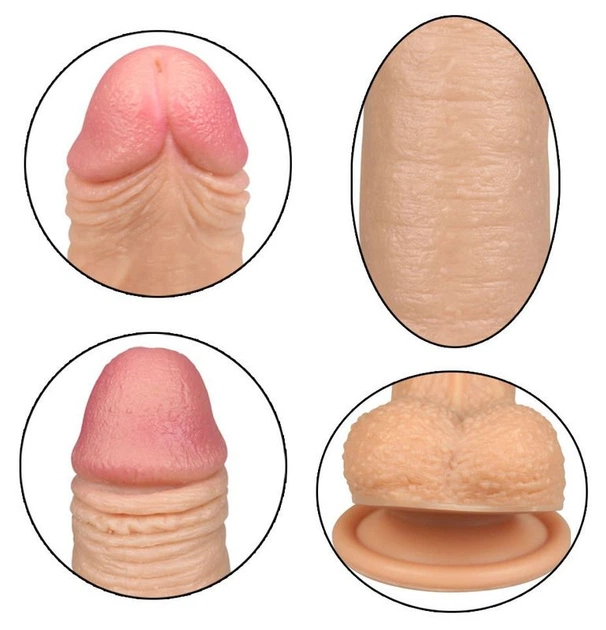 Фаллоимитатор Lovetoy 7 Inch Dual-layered Platinum Liquid Silicone Nature Cock цвет телесный (20298026000000000) - изображение 4