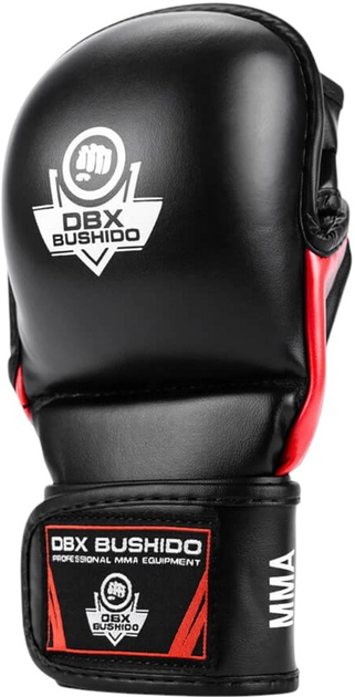 Rękawice MMA Bushido ARM-2011 rozmiar L/XL Black/Red (5902539011371) - obraz 2