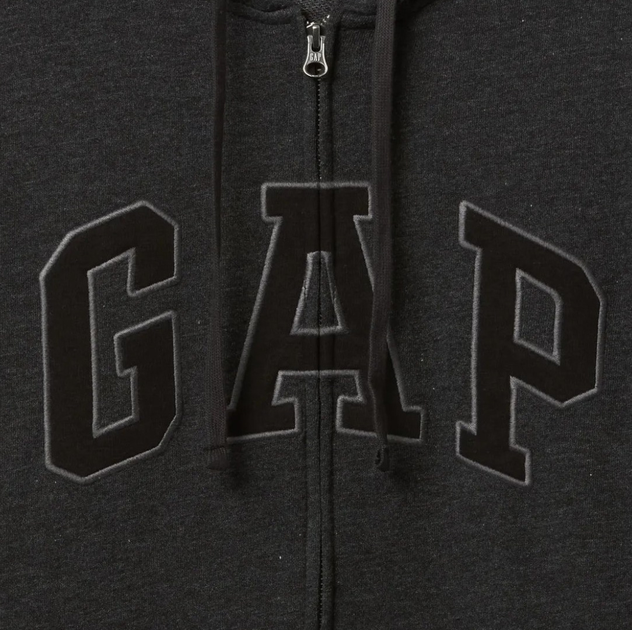 Bluza męska rozpinana streetwear z kapturem GAP 868454-12 M Grafitowa - obraz 4