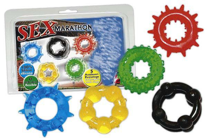 Sex Marathon (набір різнокольорових кілець для пеніса, 5 шт.) (05806000000000000) - зображення 8