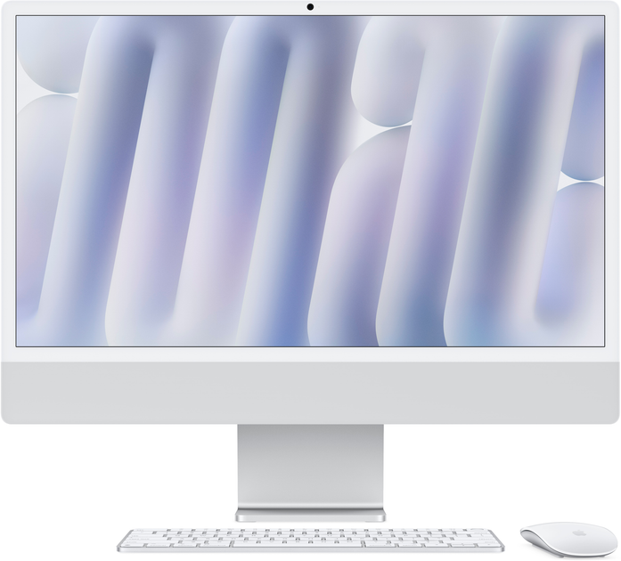 Моноблок Apple iMac 24" М4 4.5К 10‑ядер GPU 256GB Silver (MWUU3RU/A) - зображення 1