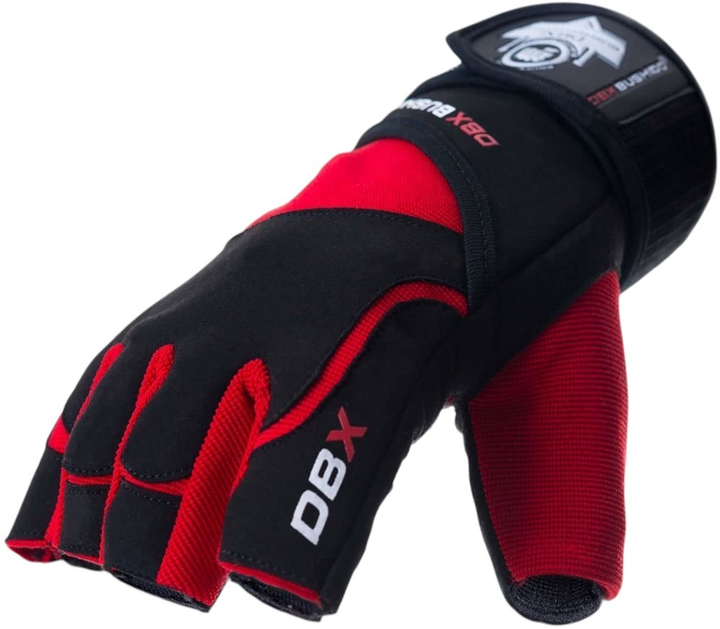 Рукавички для фітнесу Bushido GRIP-X WG-161 M Black/Red (5902539012521) - зображення 5