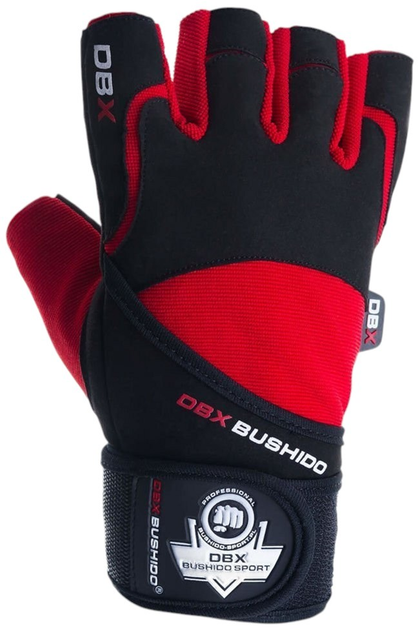 Rękawiczki do fitnessa Bushido GRIP-X WG-161 XL Black/Red (5902539012545) - obraz 2