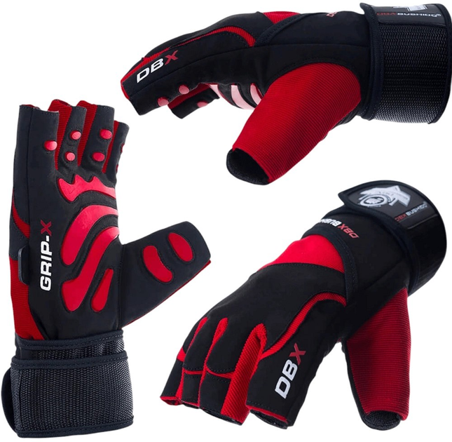 Рукавички для фітнесу Bushido GRIP-X WG-161 XL Black/Red (5902539012545) - зображення 8