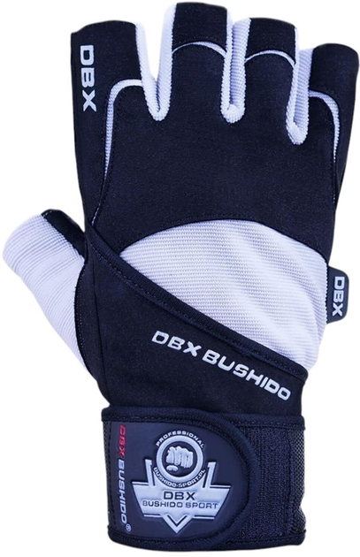 Rękawiczki do fitnessa Bushido GRIP-X WG-162 M Black/White (5902539012767) - obraz 2