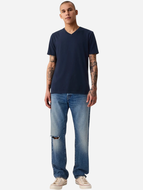 Koszulka męska bawełniana długa Gap 440768-01 XXL Granatowa - obraz 3