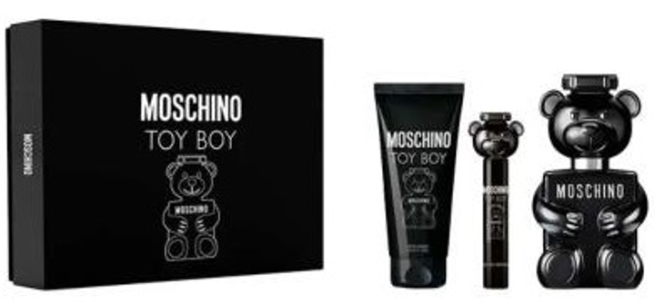 Набір для чоловіків Moschino Toy Boy Парфумована вода 100 мл + Гель для душу 100 мл + Мініатюра Парфумована вода 10 мл (8011003889433) - зображення 1