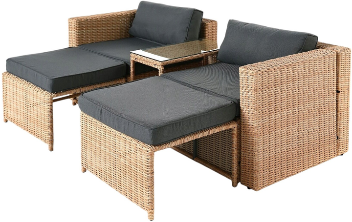 Zestaw mebli ogrodowych OTE Palermo mini set beige (OTE-004-PALERMO-MINI-SET-BEIGE) - obraz 3