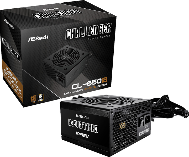 Блок живлення ASRock Challenger CL-650B 650W Black (90-UXC065-BNEAAA) - зображення 6