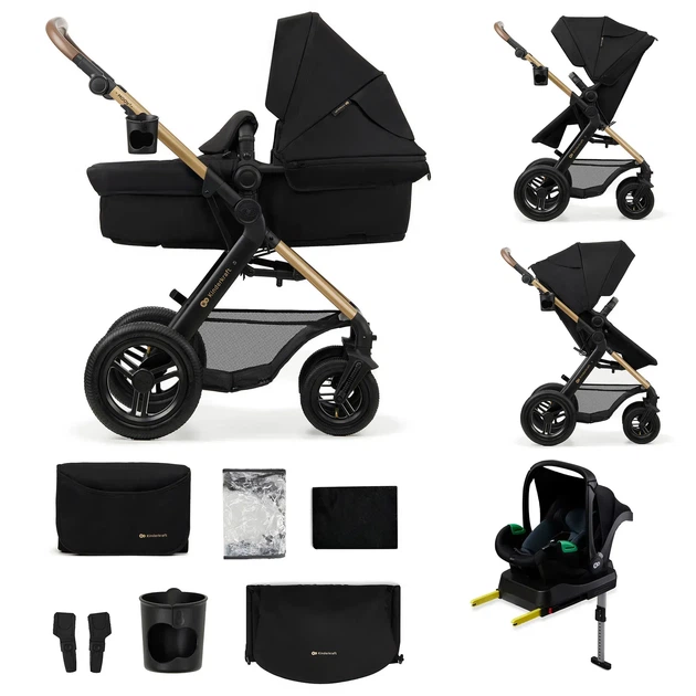 Универсальная коляска 3 в 1 Kinderkraft Moov 2 Air Pure Black (KSMOOV02BLK0000) - изображение 3