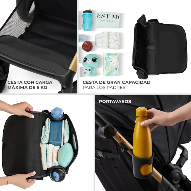 Универсальная коляска 3 в 1 Kinderkraft Moov 2 Air Pure Black (KSMOOV02BLK0000) - изображение 18