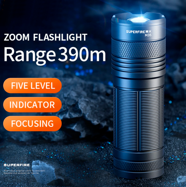 Ліхтар ручний акумуляторний M35 SuperFire 430 Lumen IP44 - зображення 2