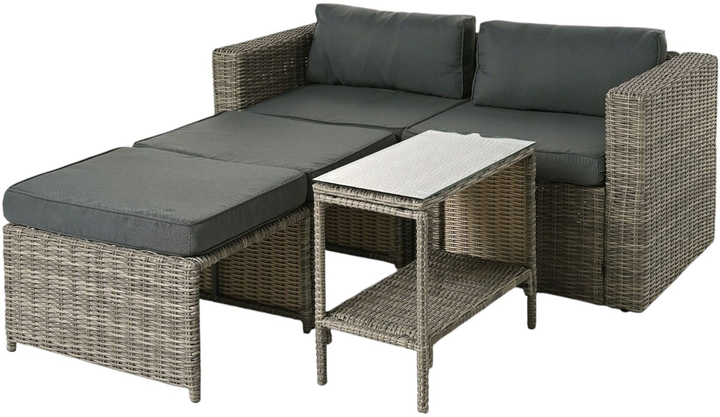 Zestaw mebli ogrodowych OTE Palermo mini set szary (OTE-004-PALERMO-MINI-SET-GREY) - obraz 3