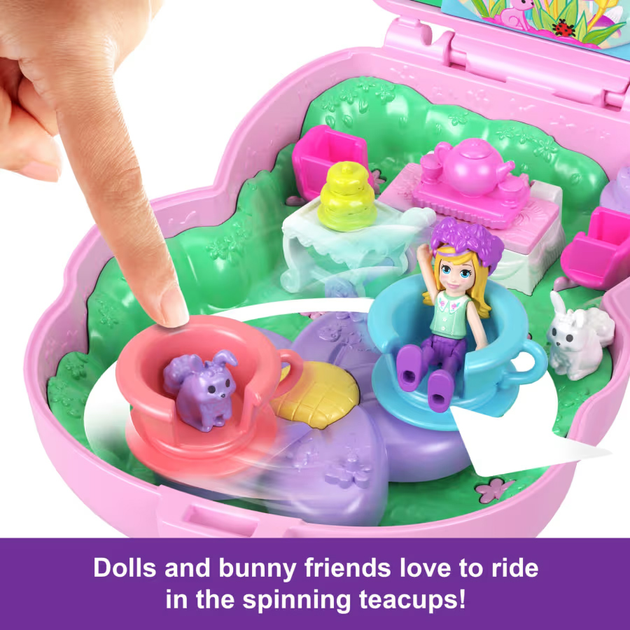 Ігровий набір Polly Pocket Чайна вечірка з кроликом JCR40 (194735274918) - зображення 9