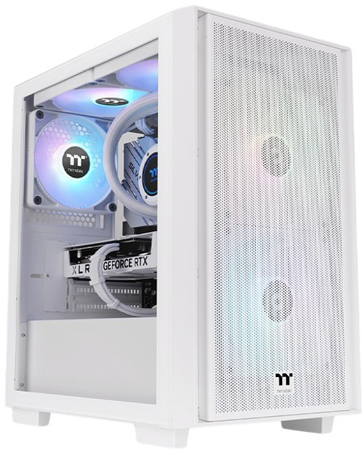 Obudowa Thermaltake Versa H16 TG ARGB White (CA-1Y8-00S6WN-01) - obraz 1