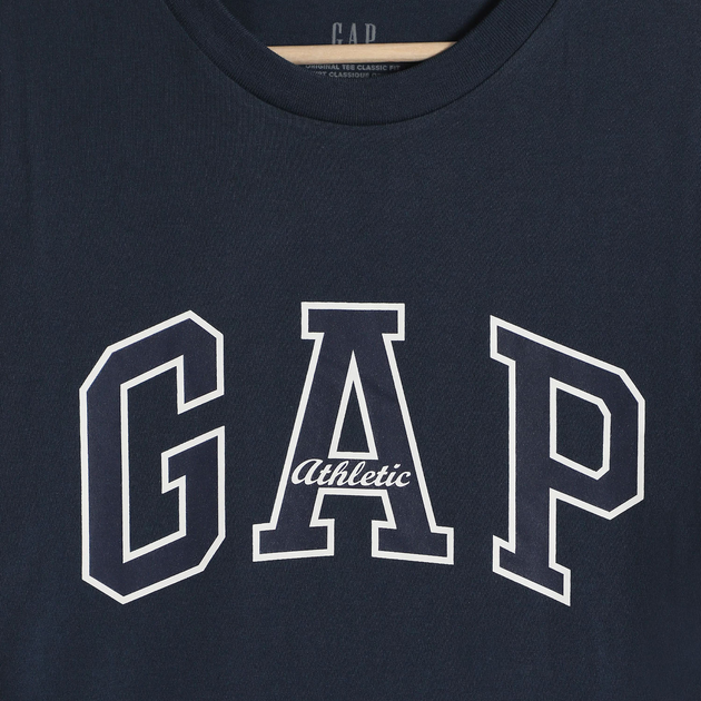 Футболка бавовняна довга чоловіча Gap 797924-01 S Темно-синя (1200116328466) - зображення 3